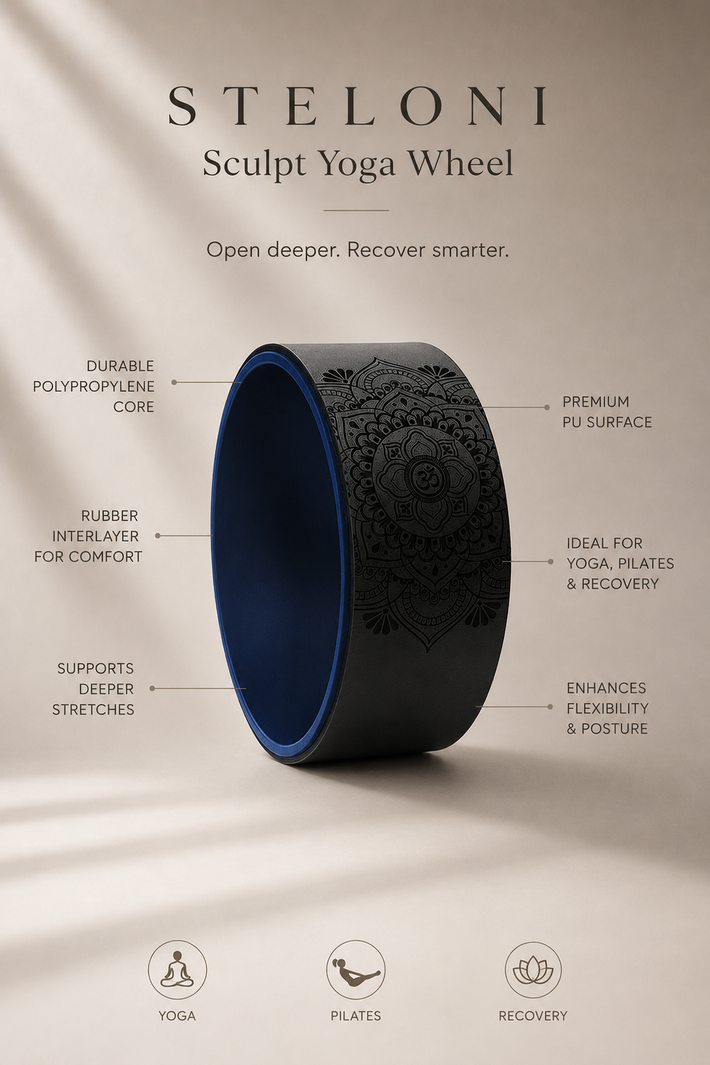 STELONI Sculpt Yoga Wheel