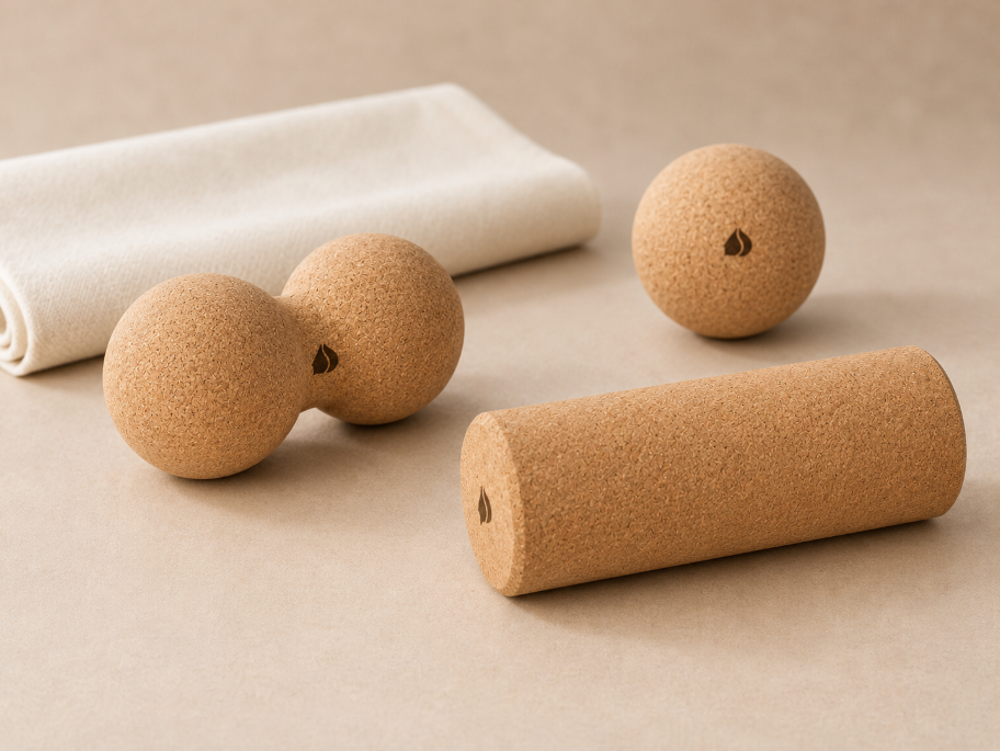 Cork Massage Roller Ball Set
