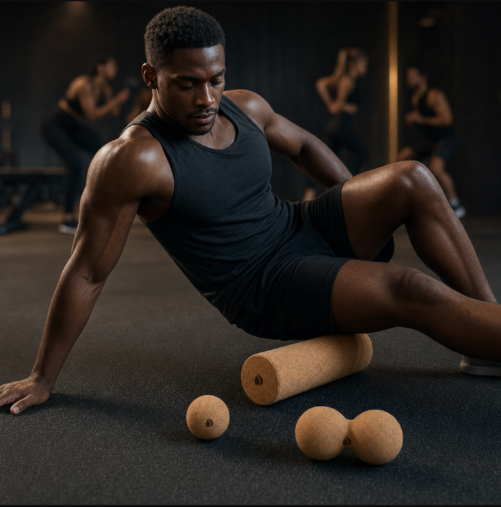 Cork Massage Roller Ball Set
